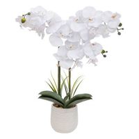 orquidea artificial riva h60cm blanca