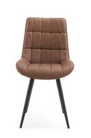 heidi brown faux leather dining chairs - brown