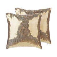 conjunto de cojines decorativos con lentejuelas dorado 45 x 45 cm decoracion moderna glamour brillante aster