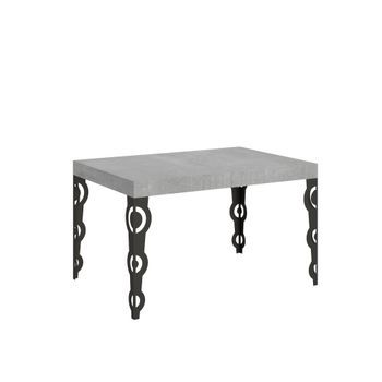 Mesa Extensible 90x120/224 Cm Karamay Cemento Estructura Antracita