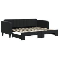 sofa cama  cama para adultos nido terciopelo negro 80x200 cm