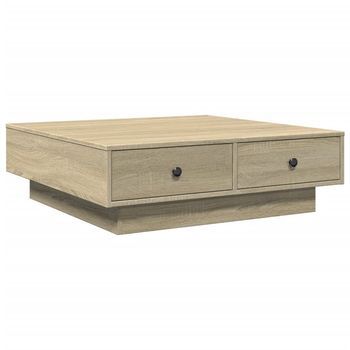 Mesa De Centro Madera De Ingeniería Roble Sonoma 90x90x28 Cm Vidaxl