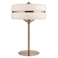 lampara de mesa lumineca sarod 40x60 cm blanco y dorado