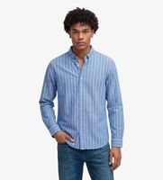 superdry para hombre m4011247a camisa preppy oxford azul chalk xl casual algodon clasico manga larga