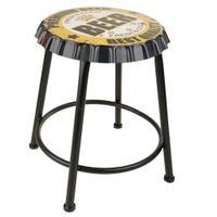 taburete de metal blanco 35x35x46