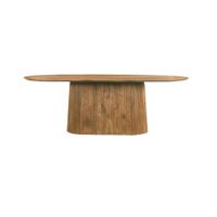 mesa de comedor ovalada 10 personas 230 cm madera
