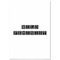 panorama cuadro de aluminio wild feminist 100x70 cm