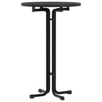 mesa de bar madera ingenieria y acero negro o70x110 cm vidaxl