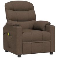 sillon de masaje electrico tela marron cfw187014