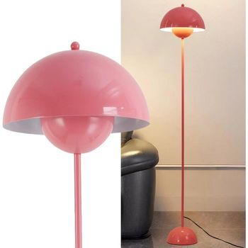 Lámpara De Pie De Diseño Nórdico Y Base Parabólica Casquillo E27 Para Salón Comedor Dormitorio