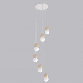 Lámpara colgante bara blanco (6 luces)