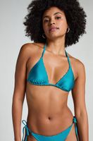 hunkemoller top de bikini triangular aqua verde
