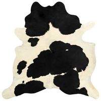 alfombra de piel de vaca real negro y blanco 150x170 cm vidaxl