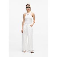 karl lagerfeld tops y camisetas klj ribbed logo tank para mujer