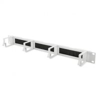 digitus panel de gestion de cables con entradas de cepillo  4x anillas de aluminio 44x60 mm 19 gris