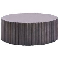 mesa de centro mgo fibra de vidrio tapa redonda resistente a uv manchas oxido agua viento moderno negro pozza