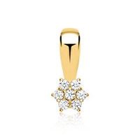 colgante noble 8 quilates gold circonita star