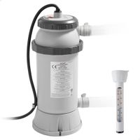 intex - calentador electrico para piscinas de hasta 457 cm caudal entre 1896 y 9464 litroshora temperatura de agua de los 17 a los 35 calentar hasta 17033 litros de agua tubos especiales de