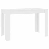 mesa de comedor de madera de ingenieria blanco 120x60x76 cm vidaxl