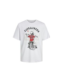 Camiseta Jack and Jones skull Rock Crew Blanco Infantil