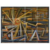 legendarte - panel decorativo multiple radiacion y rotacion - paul klee cm 150x200 12 paneles