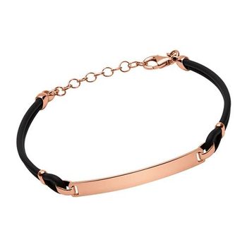 Pulsera de caucho grabado rosado