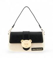 rue madam paris para mujer 1499 bolso teddy it-bag winter blanco negro osfa casual poliuretano
