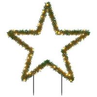 estrella de luz decorativa navidad con estacas 115 led 85 cm vidaxl