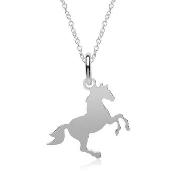 Cadena caballo de plata 925