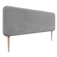 dhome cabecero tapizado en pana con patas redondeado para pared acusticos cabeceros absorbentes cabezal cama dormitorio gris 160cm