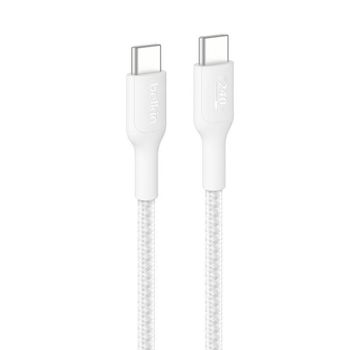 Cable USB-C Belkin BoostCharge Pro 240 W 2 m Blanco carga ultrarrápida resistente
