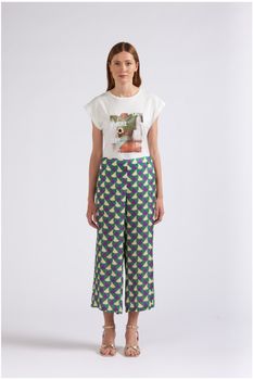 pantalones estampados tipo culotte geometric s