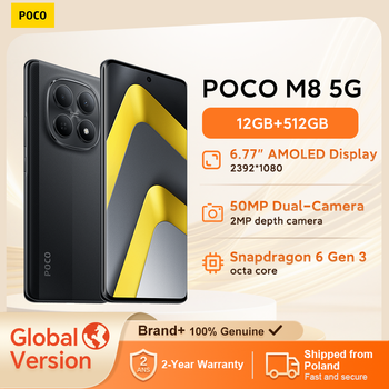 Versión global del smartphone POCO M8 5G, 12 GB, 512 GB, con procesador Snapdragon 6 Gen 3, pantalla AMOLED de 6,77