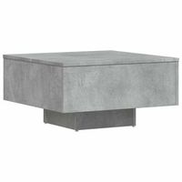 mesa de cafe - mesa de centro madera de ingenieria gris hormigon 60x60x315 cm
