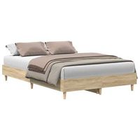 estructura de cama sin colchon roble sonoma 140x190 cm madera vidaxl