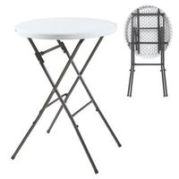 mesa plegable ljusnarsberg exterior metalplastico 80x110cm - blanco encasa