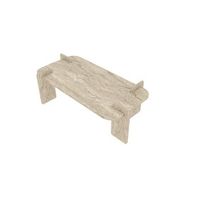 mesa baja de madera lovge 120 x 60 x 35 cm - travertino