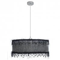 lampara colgante hilos 1xe27 negro 50 d de fabrilamp