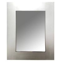espejo rectangular marco plateado