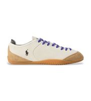 polo ralph lauren para hombre 804p15629006 zapatillas de ante con paneles beige 37 piel plano cordones casual