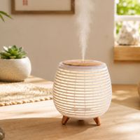 difusor de aromas usb con diseno calado blanco y base de color - h 12