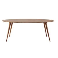 mesa de comedor ovalada de sheesham macizo de 200 cm