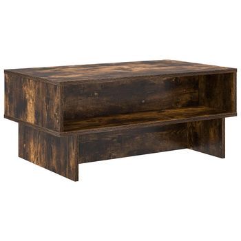 Mesa De Café Roble Ahumado 80 X 46 X 35 Cm Madera De Ingeniería Vidaxl