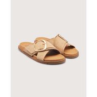 koala bay sandalias sandales en daim pala arena - frisson para mujer