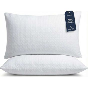 Almohadas Viscoelásticas de Lujo con Aloe Vera 100% Natural, Pack de 2, Hipoalergénicas, Antiácaros y Transpirables, Soporte Cervical Ergonómico, Ideales para Descanso Profundo