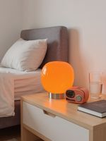 r   lampara de mesa de cristal macaron para hotel dormitorio mesita de noche sala de estar decoracion de atenuacion tricromatica luces de escritorio minimalistas modernas