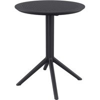 mesa plegable sky plastico negro 60x60x74 cm clp