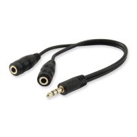 divisor de audio equip 2x35mm a 35mm negro