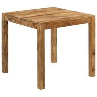 mesa de comedor de madera maciza de mango 82x80x76 cm vidaxl