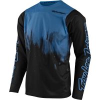 troy lee designs skyline mtb long sleeve jersey - l - blue birdblack